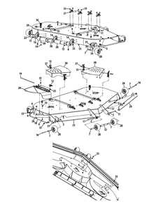 Mower Deck 72-Inch Diagram and Parts List for S7232-D 53AY8DU8050-312HP Cub Cadet Lawn Tractor